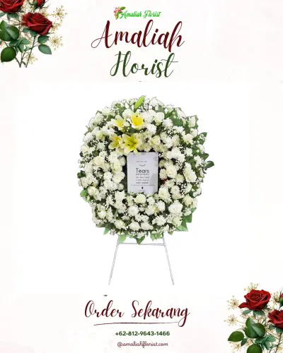 Krans Bunga Duka Cita di Cipocok Jaya